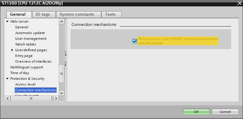 PUT/GET Kommunikation in TIA Portal zulassen