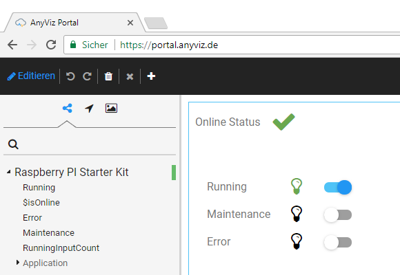 Raspberry Pi mit Web HMI bedienen