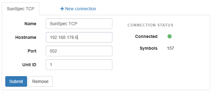 SunSpec UCA Connection